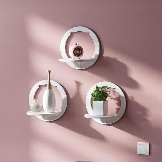 Living Room Wall Shelf Clapboard Free Perforation Wall Hanging Decorative Flower Stand Green Radish Succulent Shelf Wall Decoration Shelf