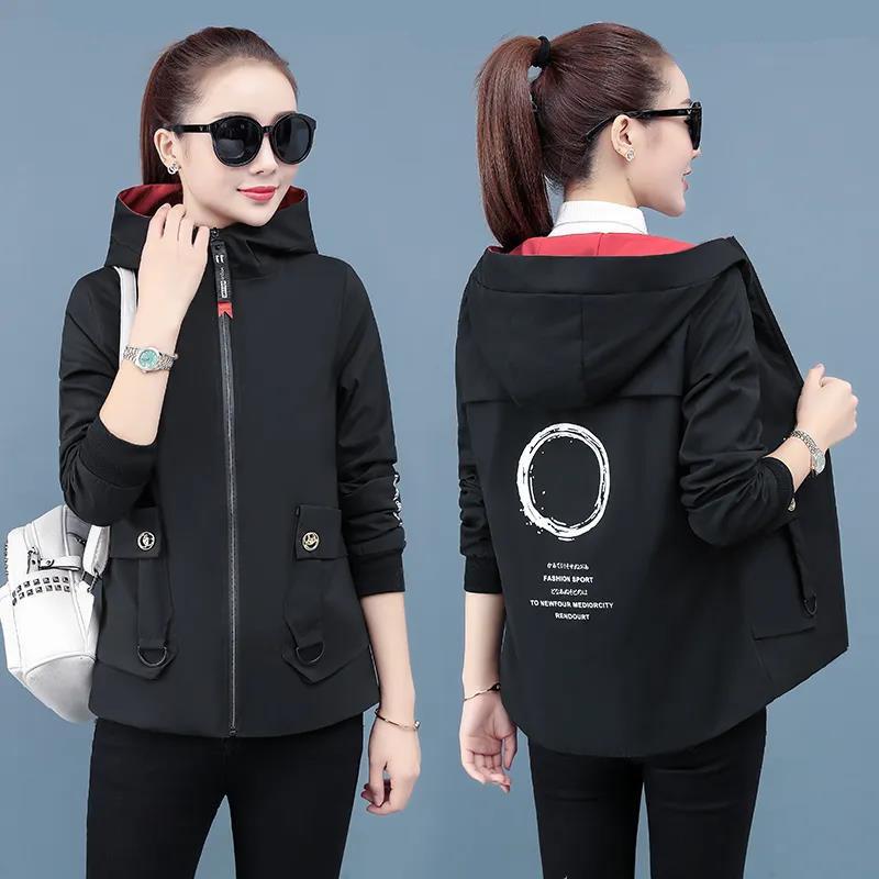 Spring Women Casual Jacket Hooded Sportswear Casual Slim Jacket Boutique Comfortable Coat Regular