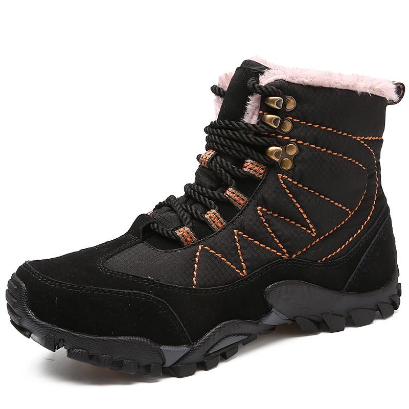 Outdoor Snow Hiking Shoes Men Shoes, Non-slip Warm Snow Boots, Thick Warm Short Boots 38-44