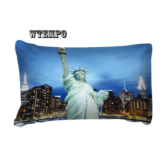 2/3 Pcs/set Cotton Bedding 3D Statue of Liberty Sets Reactive Printing Duvet Cover Bedding