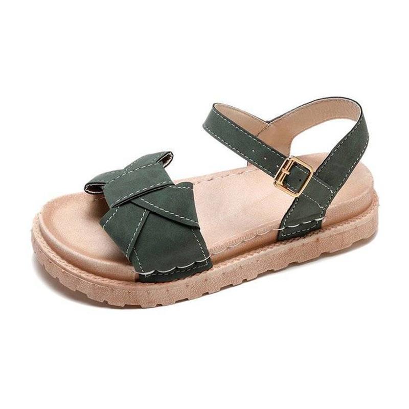 Roman Sandals Female Students Summer Wild Korean Version of The Word Buckle Flat Female Sandals Platform Platform Shoes