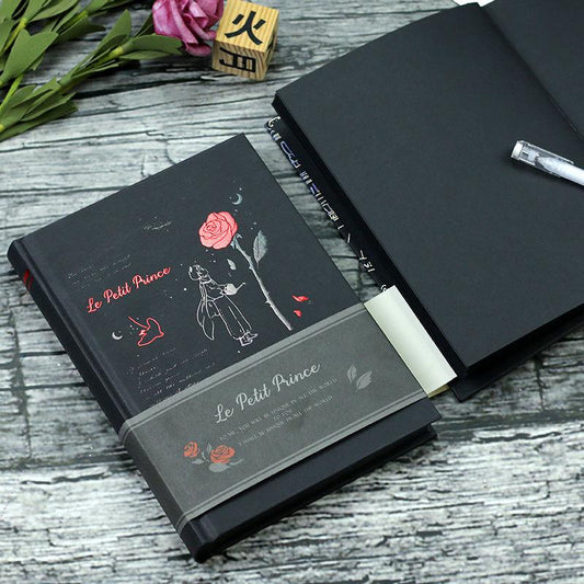 Black Paper Inner Pages Creative Blank Black Card Diary Notebook DIY Hand-painted Hand Book
