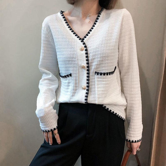 Autumn/Winter Knitted Jacket Cardigan Large Size Fashion Sweater Fashion Simple Female Top