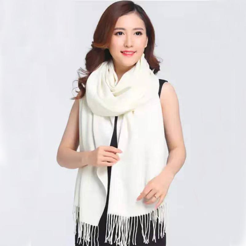 Solid Color Soft Women Scarf Cashmere Scarves Lady Shawl Wrap Autumn Winter Pashmina Unisex Scarf