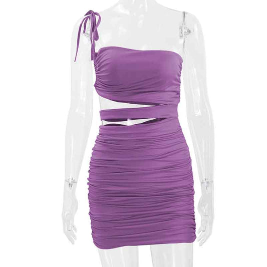 Dress Female Summer Fashion Sexy Hollow Bag Hip Sling European and American Style Skirt