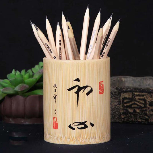 Creative Bamboo Pen Holder Handmade Retro Chinese Style Pen Holder