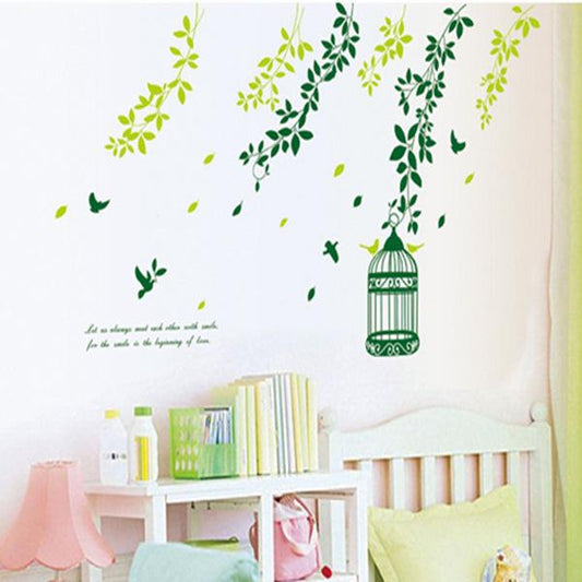 Living room background fresh garden decoration sofa wall sticker bedroom bedside sticker