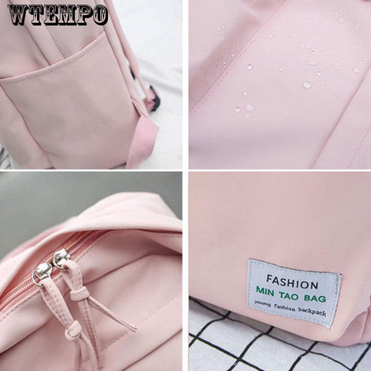 Backpack Fashion Women Oxford Fabric Cute Solid Color Backpack Girls School Bag