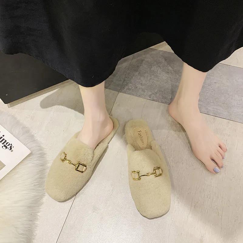Ladies Fashion Trend Cotton Slippers Design Sense Flat Shoes Indoor and Outdoor Leisure Necessities