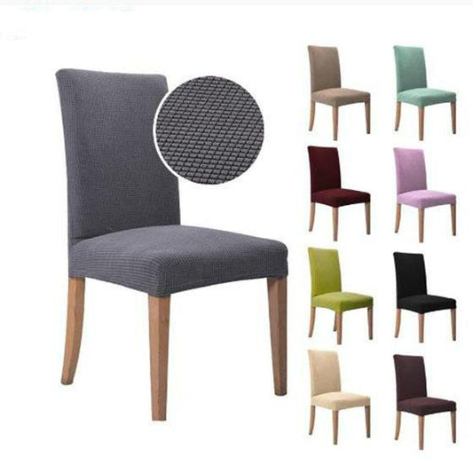 1/2/4/6Pcs Solid Jacquard Chair Covers for Dining Room Office Banquet Velvet Chair Cover for Party Wedding