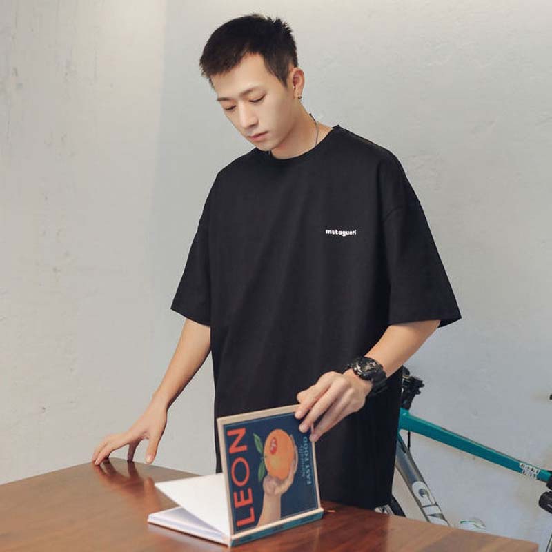 Summer Short-sleeved T-shirt Men and Women with The Same Print Half-sleeved Round Neck Couple Top