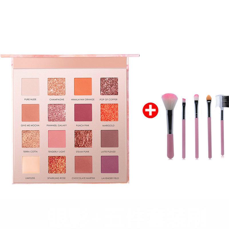 Eye Shadow Palette 16 Color Desert Rose Glitter Powder Sequins Eye Shadow Earth Color Matte Student