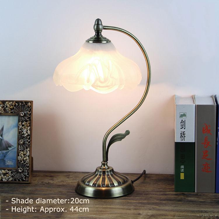 Glass European Bedroom Bedside Lamp Study Room Creative Modern Minimalist Table Lamp