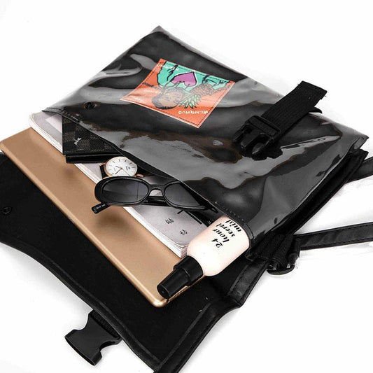 Ins super popular leather shoulder bag Casual riding backpack cross body Messenger bag for Men