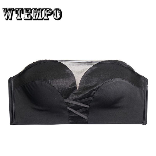 Chest Underwear Fashion Strapless Women Sexy Brass Black Girls Gather Non-slip