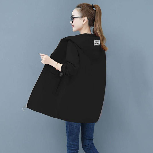 Large Size Women's Windbreaker Thickened Mid-length Coat Women's Cotton-padded Jacket Autumn and Winter Loose Mother Wear