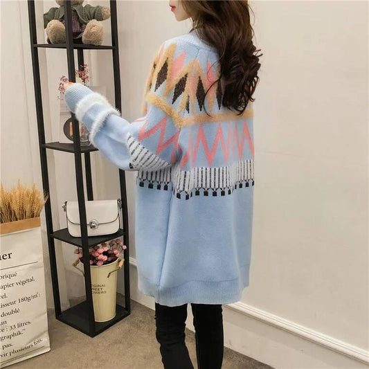 Knitted Cardigan Women Casual Single Breasted Jumper 2019 Autumn Winter Oversize Sweater Tops Femme