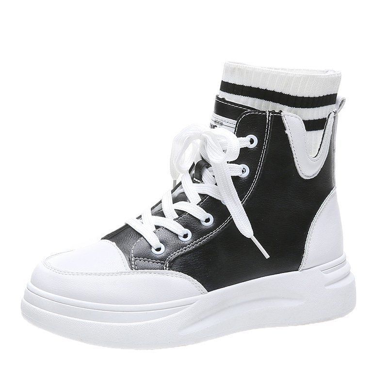Autumn and Winter All-match Women's High-top Shoes Thick-soled Heightened Casual Shoes Student Martin Boots