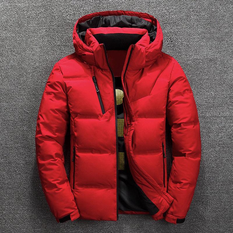 Men's Down Jacket Autumn and Winter Short Thick Bread Jacket Outdoor Youth White Duck Down Warm Jacket