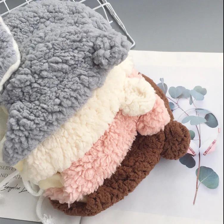 Winter Baby Hat Cute Baby Bear Pullover Hat Boys and Girls Plush Ear Protection Cap Children's Soft Warm Hat
