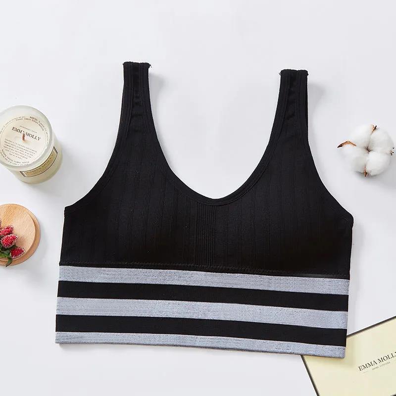 U-shaped INS Style Running Shockproof Gather Fitness Anti-sagging Thin Threaded Bottoming Sports Underwear Bra