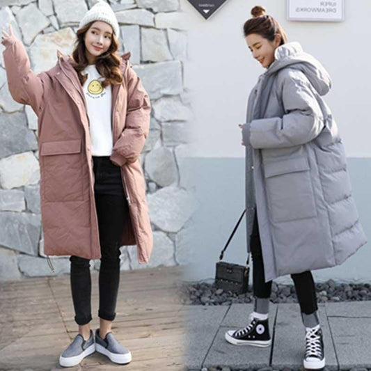 Bread Clothes Female Student Cotton-padded Jacket Mid-length Winter Fashion Loose Ladies Thick Warm Jacket Tide