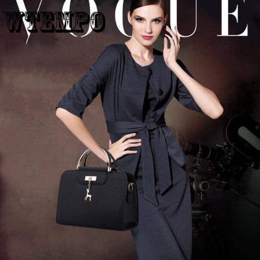 Female Deer Pendant Handbag Fashion Women Shoulder Bag Large Capacity Crossbody Messenger