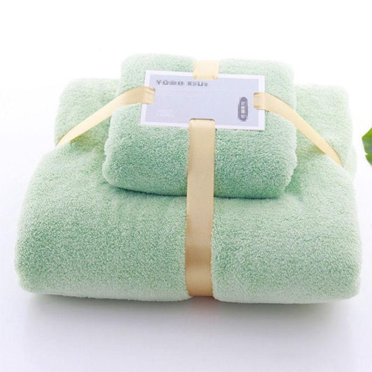 Bath Towel Flannel Fabric Soft Large Towel Set Thickened Chest Wrapped Pure Cotton Absorbent Soft Bath and Quick-drying