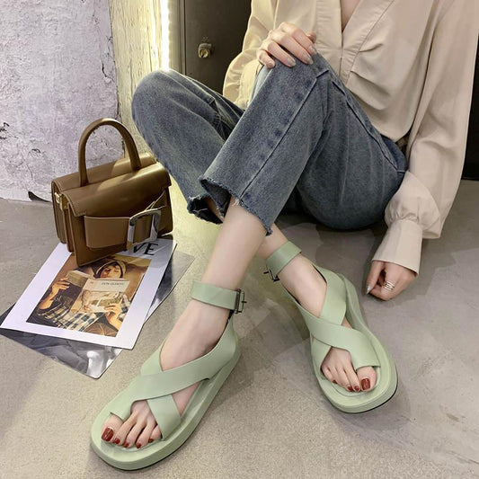 High Quality Sports Sandals Women Summer Thick -Soled Platform Shoes Casual Beach Roman Shoes Women 'S Shoes