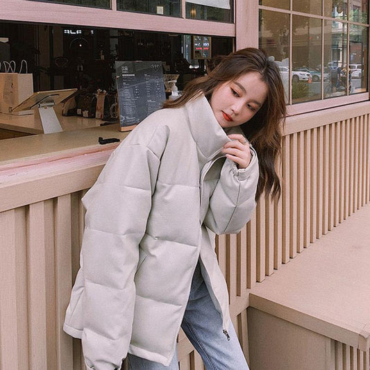 Cotton-padded Clothes Women's Short Western Style Cotton-padded Clothes Women's Winter Coats for Female Students Korean Loose Locomotive Bread Jackets