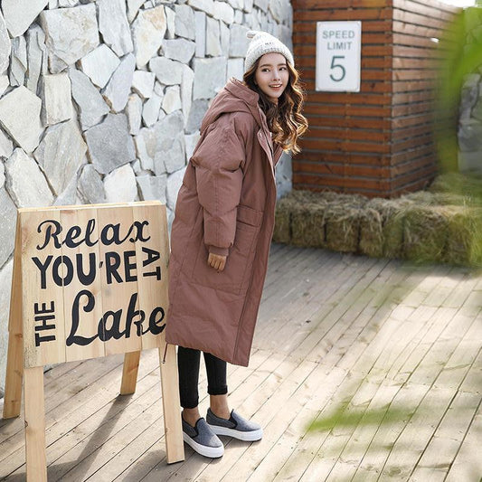 Bread Clothes Female Student Cotton-padded Jacket Mid-length Winter Fashion Loose Ladies Thick Warm Jacket Tide