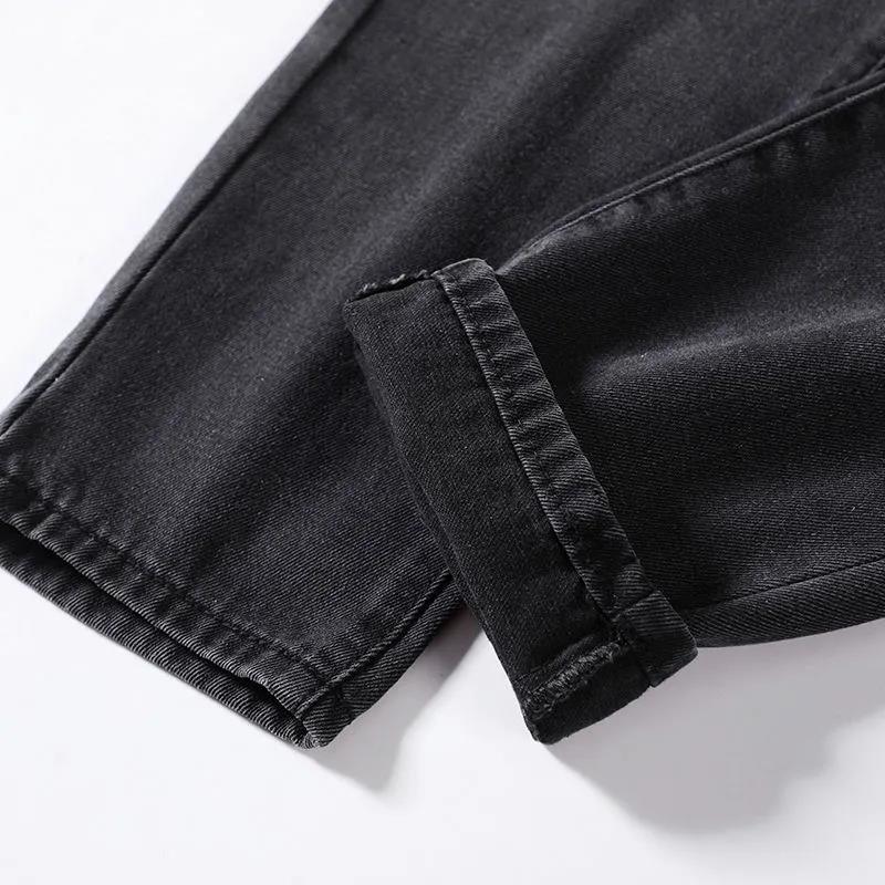 Summer New Style Black Wild Loose Straight Leg Jeans Casual Men's Trousers