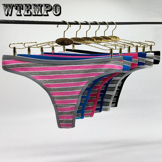 6 Pcs/Lot Sale Women's Underwear pure Cotton Women Striped Panties