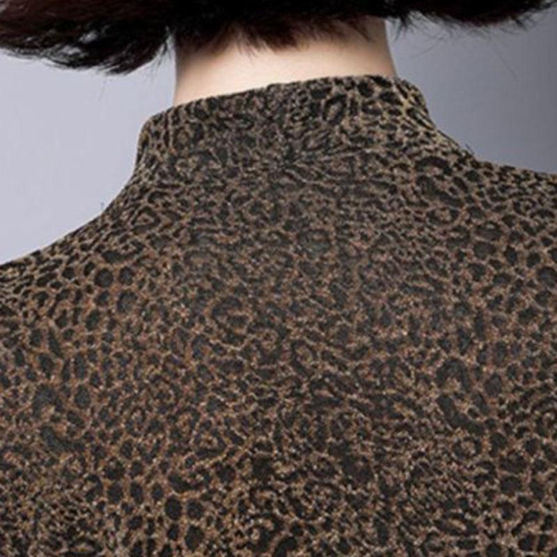 Women's Spring and Autumn T-shirt Plus Size Slim V-neck Long-sleeved Top