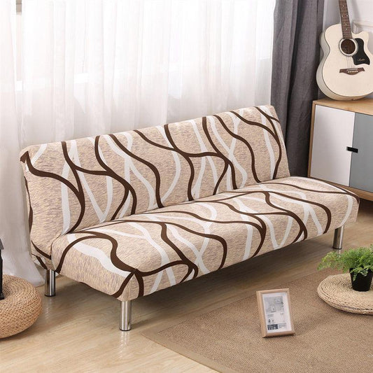 Magic Sofa Cover Without Armrest Folding Sofa Bed Cover Elastic Furniture Protector Slipcover Couch Cover Armless Sofa Covers for Living Room