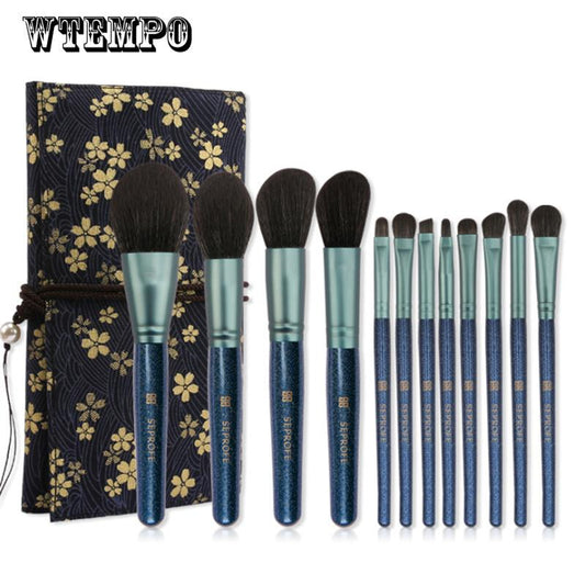 12pcs Brushes Set for Make Up Professional Shadow Foundation Eyebrow Lip Makeup Brush Suit Tools