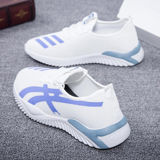 Korean Style Knitted Mesh Man's Sneakers Mesh Fly Woven Student Running Shoes Fashion Casual Sports Shoes