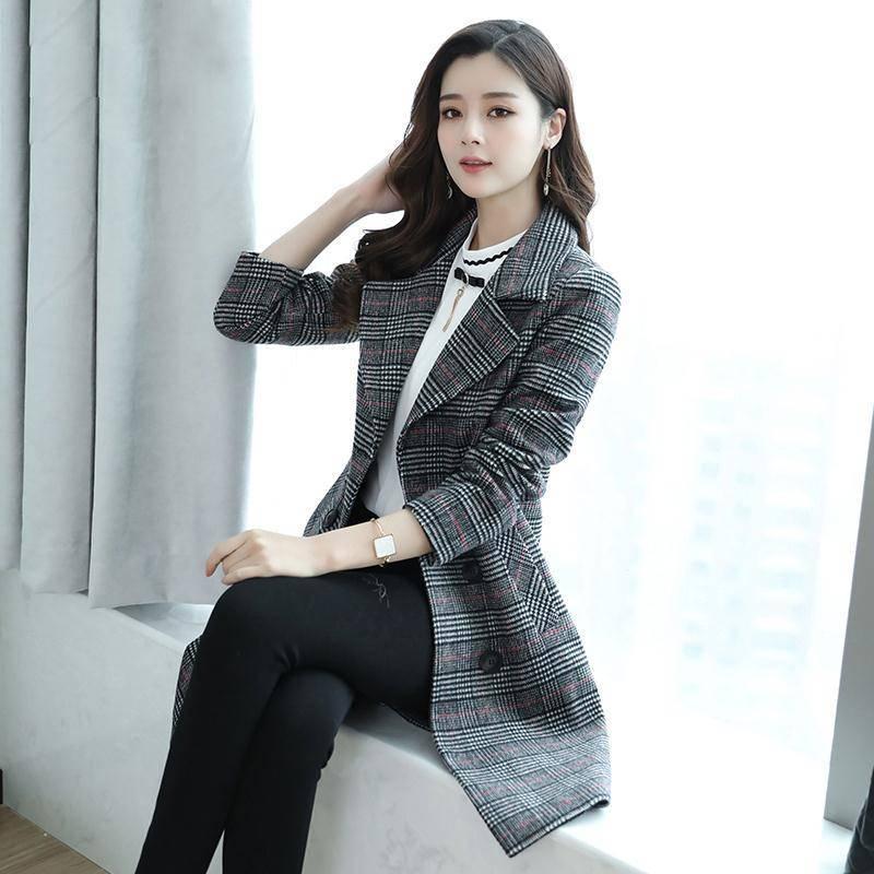 Women Coat Outerwear Winter Clothing Fashion Warm Woolen Jacket Female Plush Coat Plus Size XL-6XL
