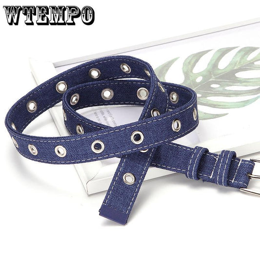 Canvas Belt Ladies Pin Buckle Belt Wild Jeans Dress Female Students Classic Trend