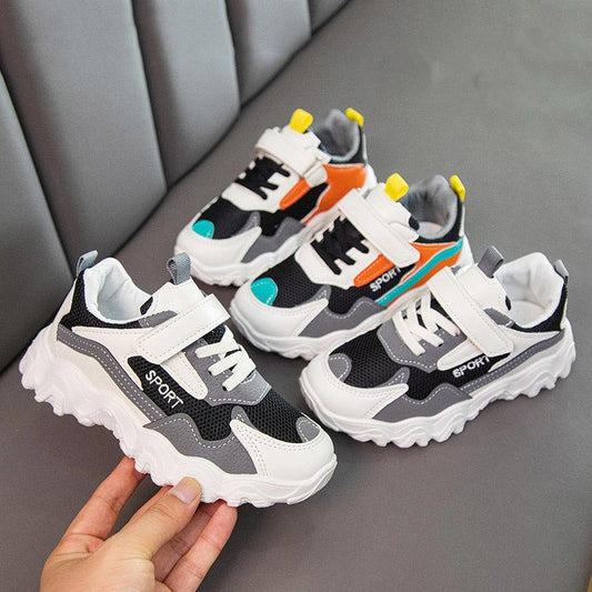 Universal Breathable Running Shoes for Boys and Girls All-match Comfortable Sneakers Spring Mesh Breathable Elementary School Shoes