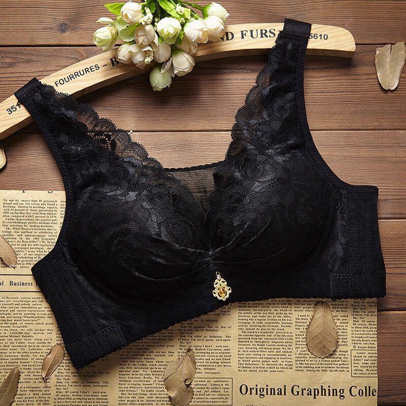 Sexy Seamless Bras for Women Beading Super Double Push Up Bra Underwear Gather