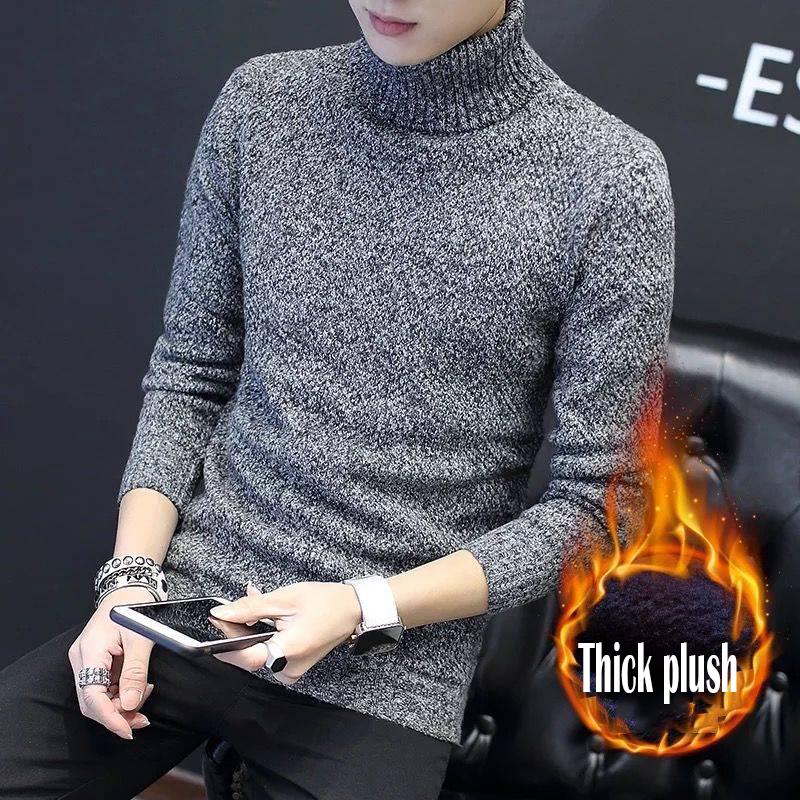 Pullover Men Sweaters 2019 Autumn Winter Wool Slim Fit Sweater Men Casual Turleneck Pull Jumper Men