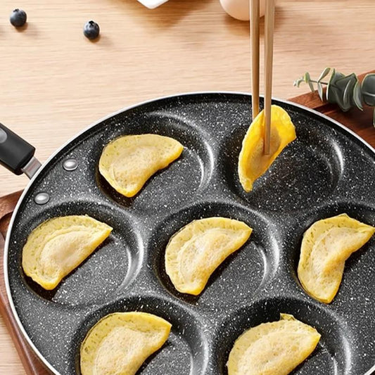 Egg Frying Pan 7-Cups Non Stick Multifunctional Aluminium Fried Cooker