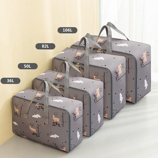 Oxford Cloth Extra Large Quilt Storage Bag Thickened Moisture-proof Travel Tote Bag Clothes Home Organize Luggage Bag Closet Organizer