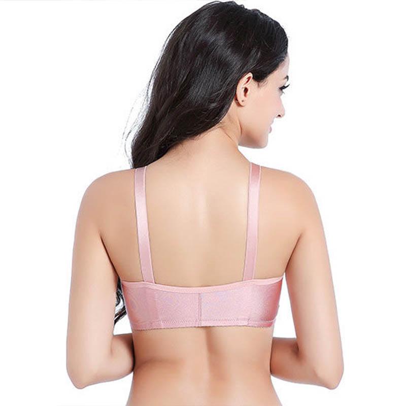 Ladies Underwear Large Size Front Buckle Bra Cotton Comfortable Gathering No Steel Ring Breathable Fashion Jacquard Thin Bra