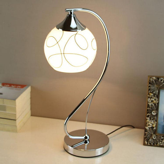 Glass European Bedroom Bedside Lamp Study Room Creative Modern Minimalist Table Lamp