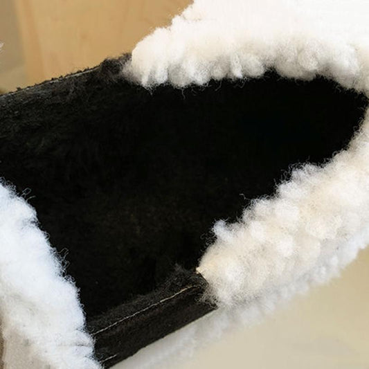 Autumn and Winter Peas Shoes Women's All-match Plus Velvet Outer Wear Flat Casual Shoes A Pedal Fur Shoes Moccasin Shoes