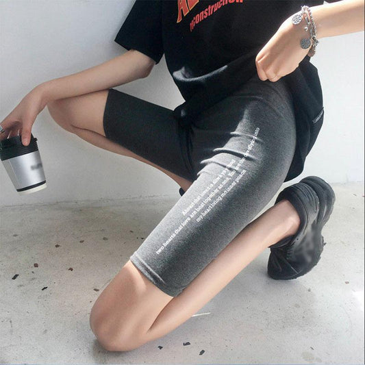 Summer Thin Five-point Leggings Women Wear Thin Yoga Pants Tight High Waist Elastic Sports Pants Cycling Shorts