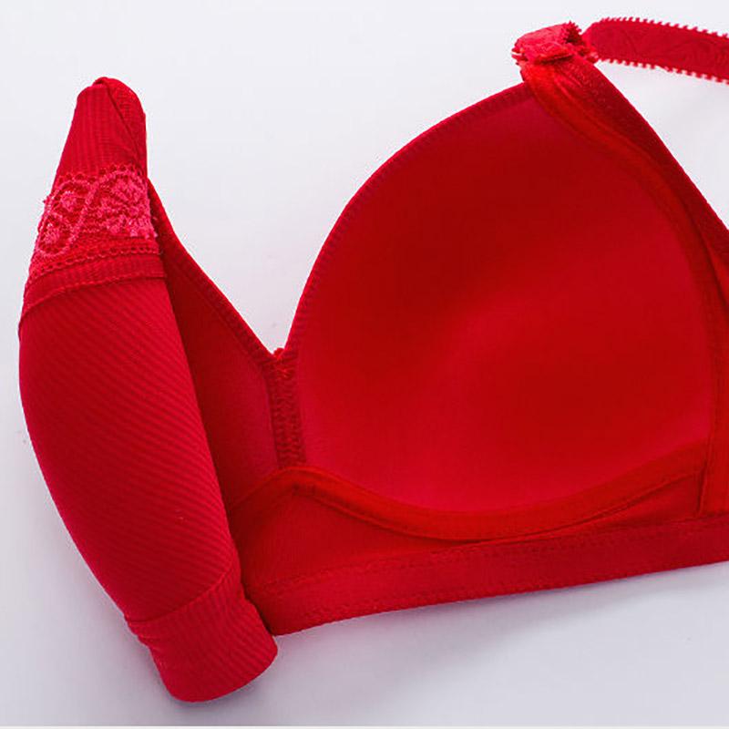 Large Size Thin Section Skin-friendly Breathable Anti-sagging Side Breasts Gathered Without Steel Ring Sexy Underwear Ladies Bra