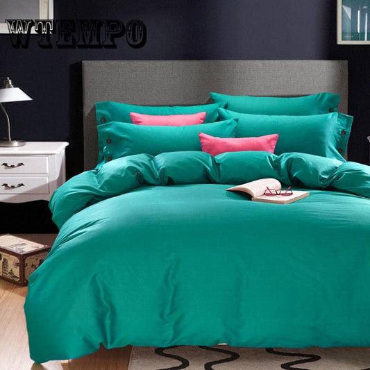 Four-piece European Solid Color Bedroom Bedding Four-piece Washing